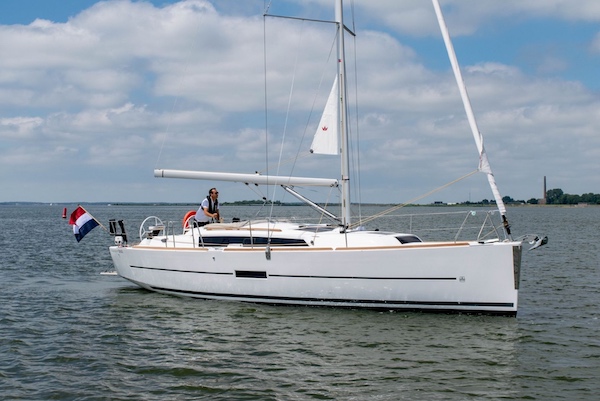 Dufour 360 grand large sailboat under sail