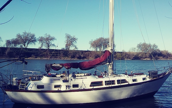 Perry 47 sailboat under sail