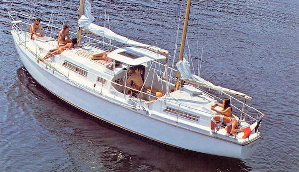 Euros 41 amel sailboat under sail