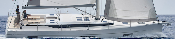 C50 bavaria sailboat under sail