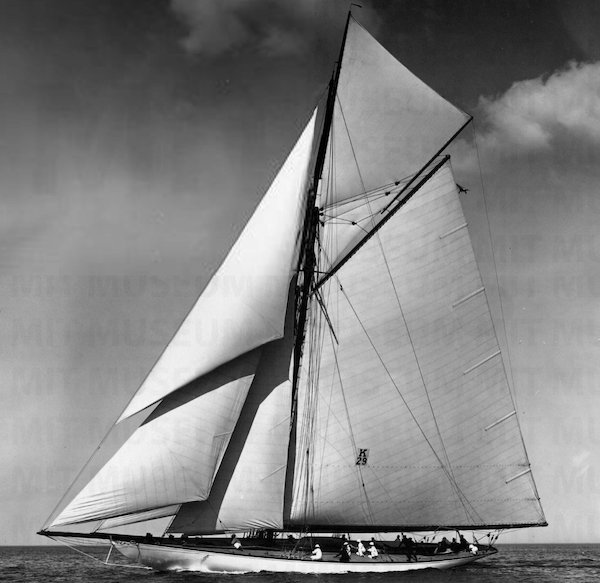 New york yacht club 57 sailboat under sail