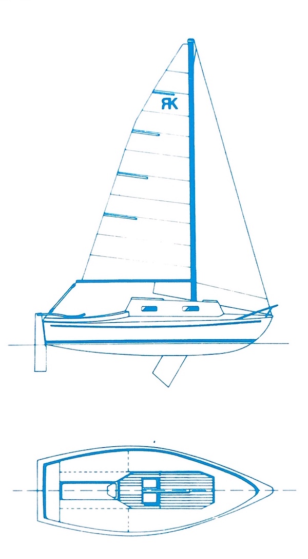Rk 21 sailboat under sail