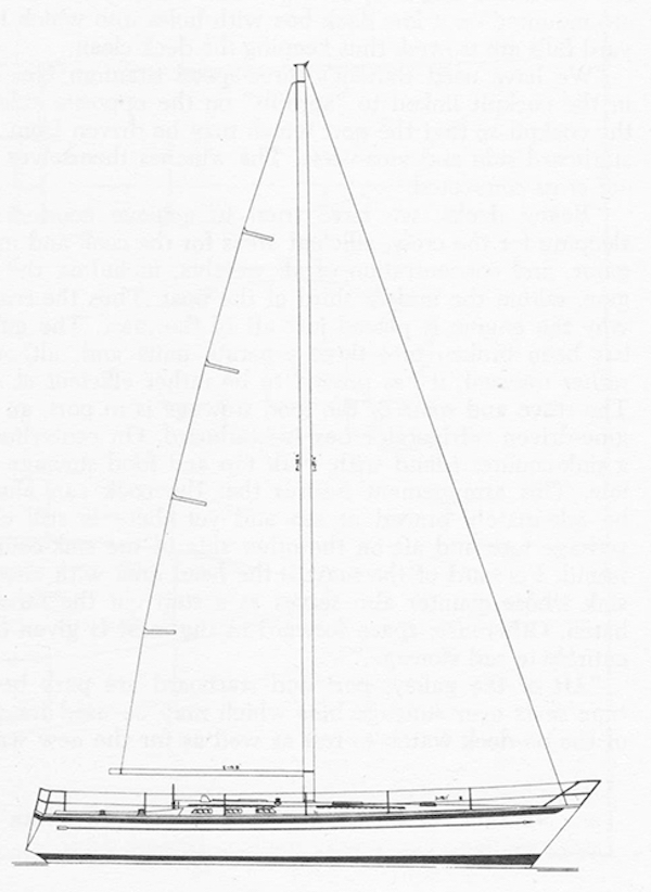 Chance 4236 sailboat under sail