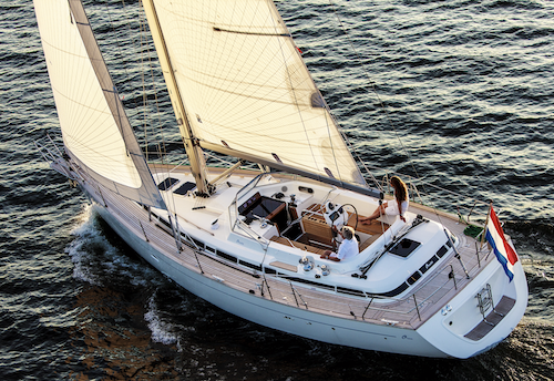 C yacht 1250 sailboat under sail