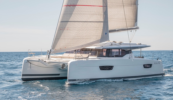 Astrea 42 sailboat under sail