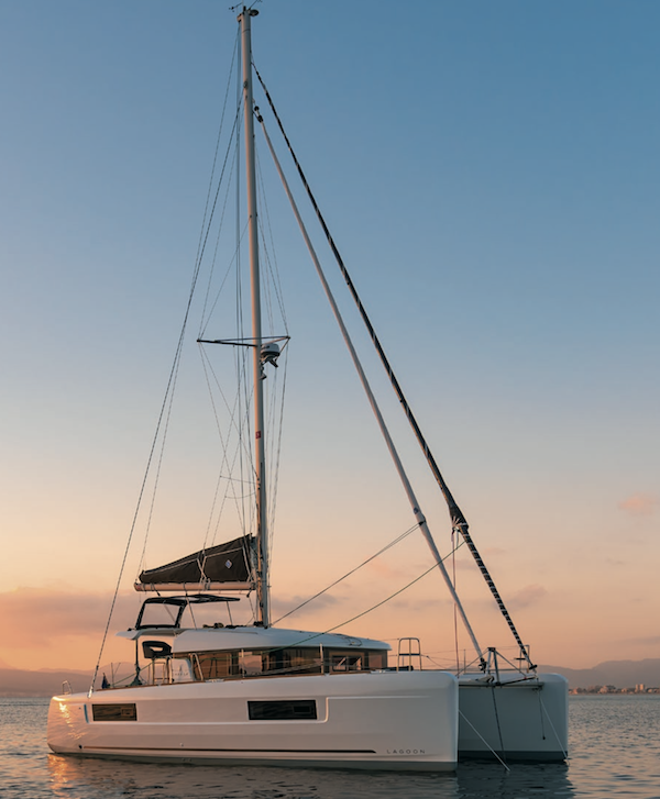 Lagoon 40 sailboat under sail
