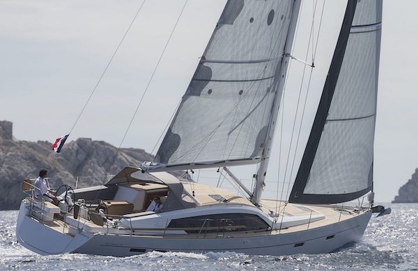 Wauquiez pilot saloon 48 2 sailboat under sail