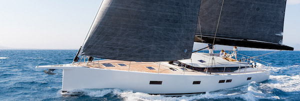 Cnb 66 sailboat under sail