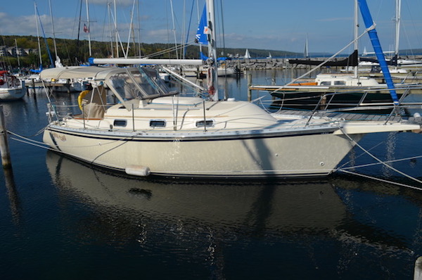 Caliber 30 lrc sailboat under sail