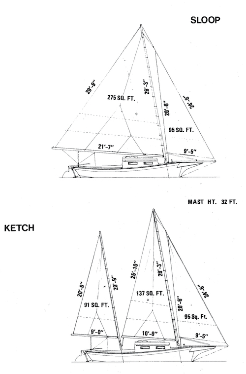 Oysterman 23 sailboat under sail
