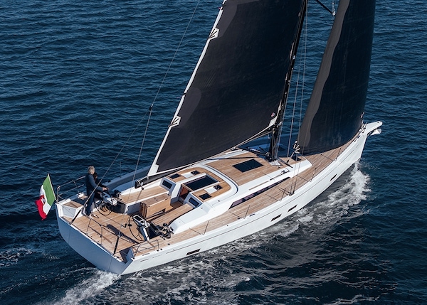 Grand soleil 48 performance sailboat under sail