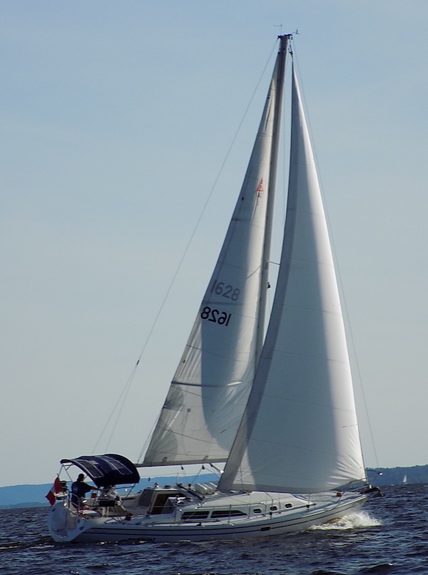 Catalina 34 sailboat under sail
