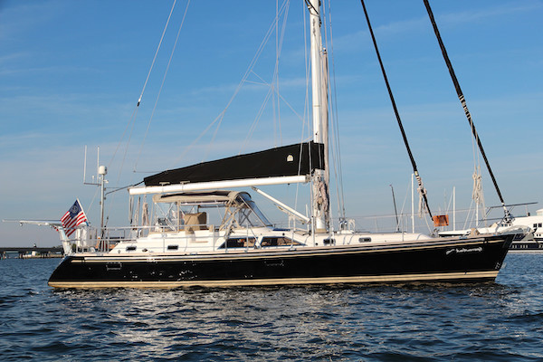 Hylas 46 sailboat under sail