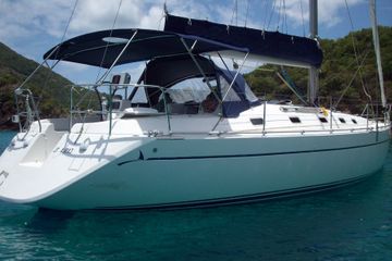 Harmony 47 sailboat under sail