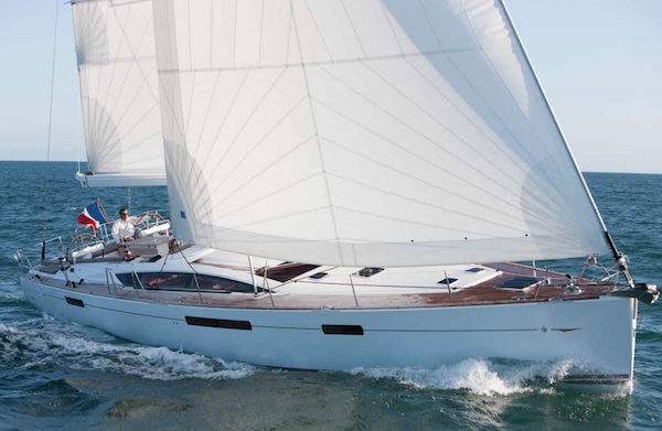 Jeanneau yachts 58 sailboat under sail