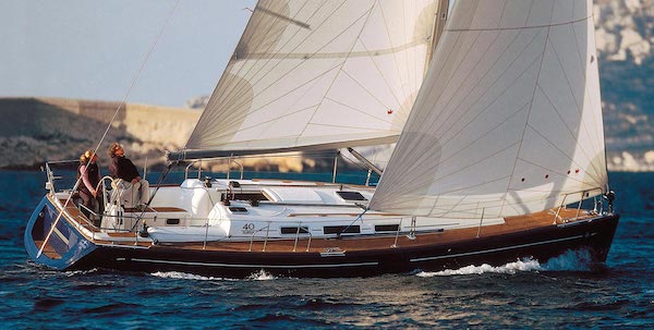 Dufour 40 sailboat under sail