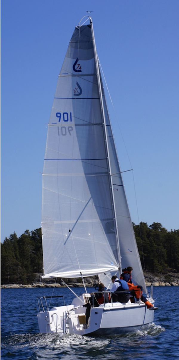 Campus 74 sailboat under sail