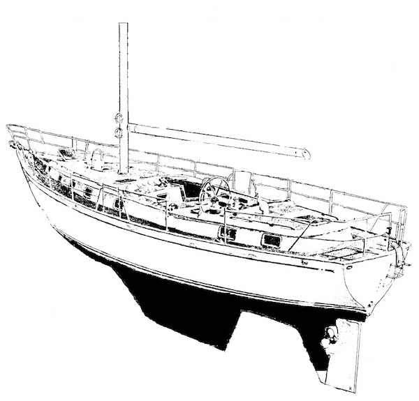 Kelly peterson 46 sailboat under sail