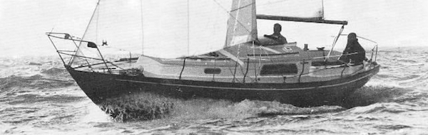 Victorian 27 sailboat under sail