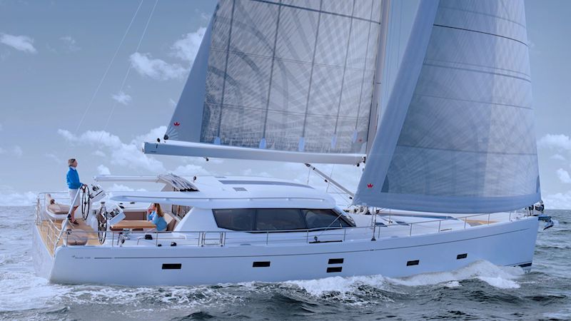 Moody 54 DS sailboat under sail
