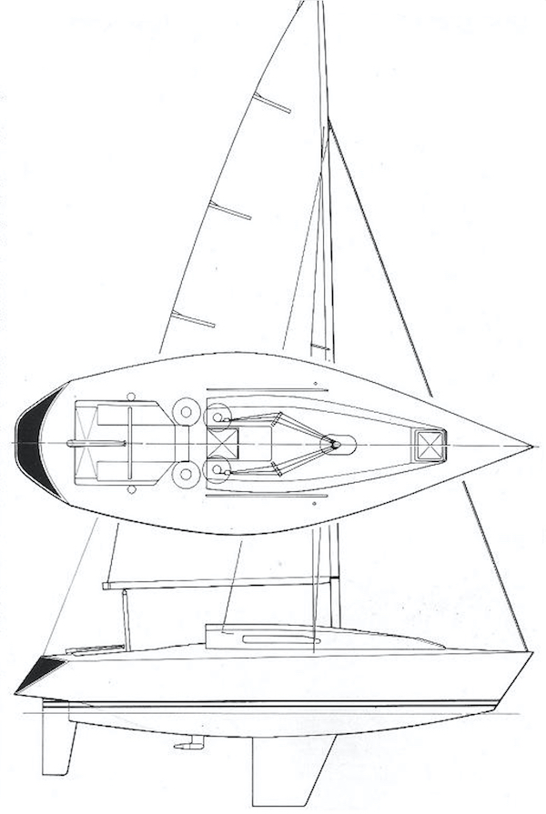 Hustler sj 30 sailboat under sail