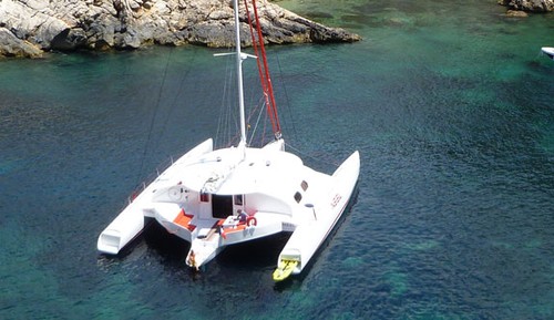 Neel 50 sailboat under sail