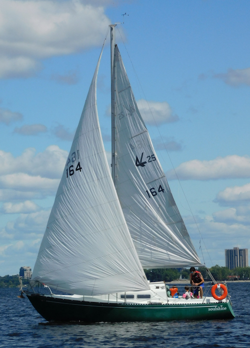 Northern 25 sailboat under sail
