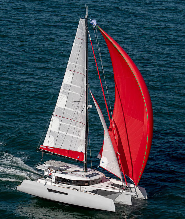 Neel 47 sailboat under sail