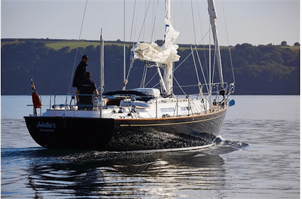Rustler 37 sailboat under sail