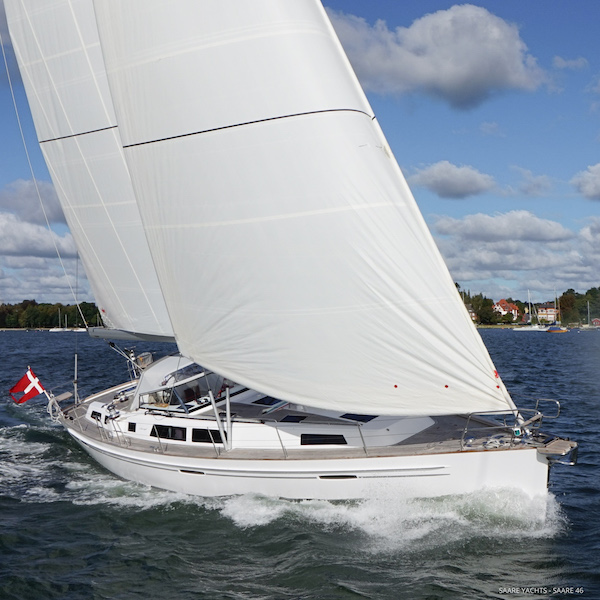 Saare 46 cc sailboat under sail