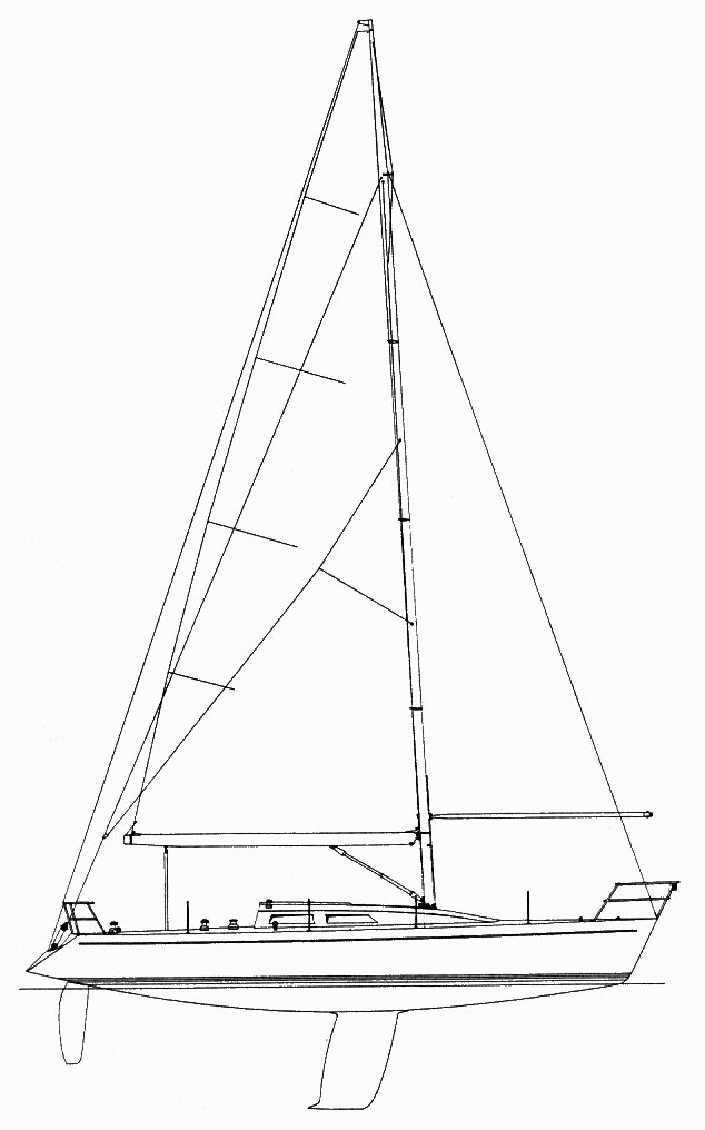 Tripp 40 sailboat under sail