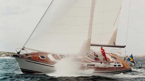 Najad 490 sailboat under sail