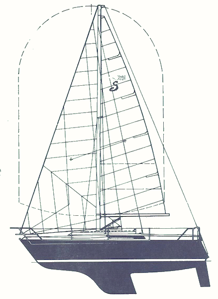 Sandstream 820 sailboat under sail