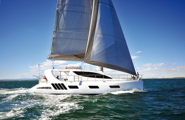 Xquisite x5 sailboat under sail