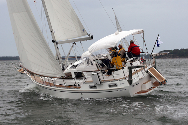 Nauticat 351 sailboat under sail