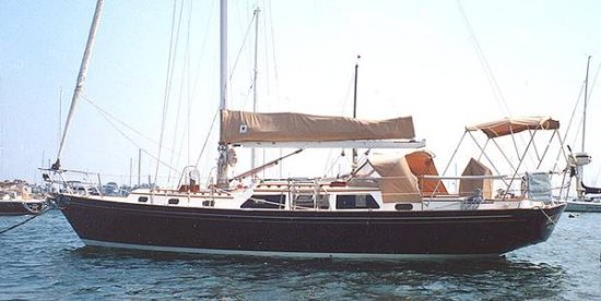 Able 42 sailboat under sail