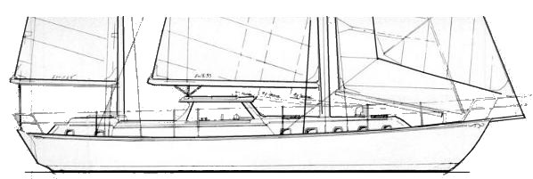 Aegean 51 sailboat under sail