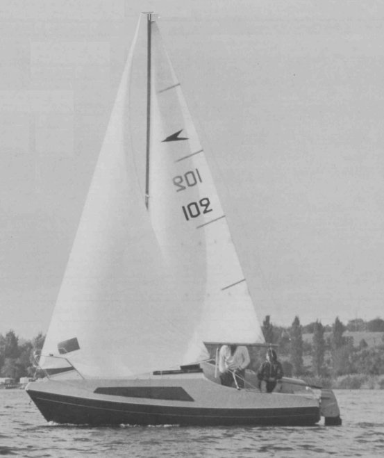 Albatros 580 sailboat under sail