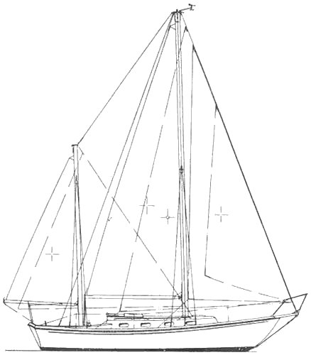 Seawind mk ii ketch allied sailboat under sail