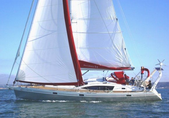 Allures 51 sailboat under sail