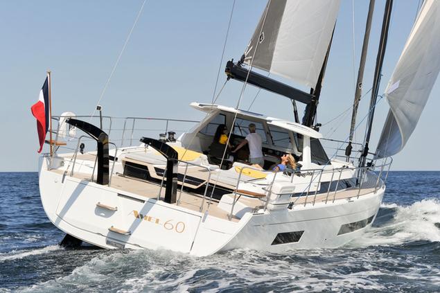 amel 60 sailboat under sail