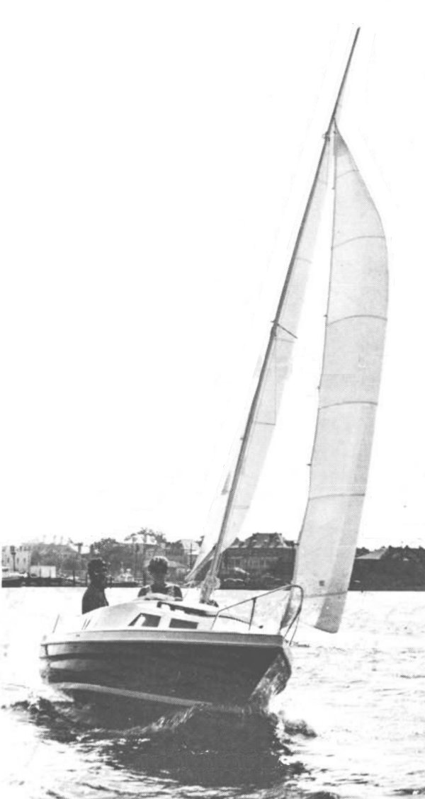 American 22 mini ton sailboat under sail