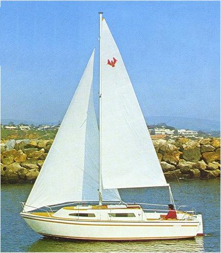 American 2627 sailboat under sail