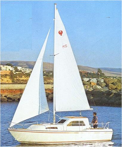 American 28 motor sailer sailboat under sail