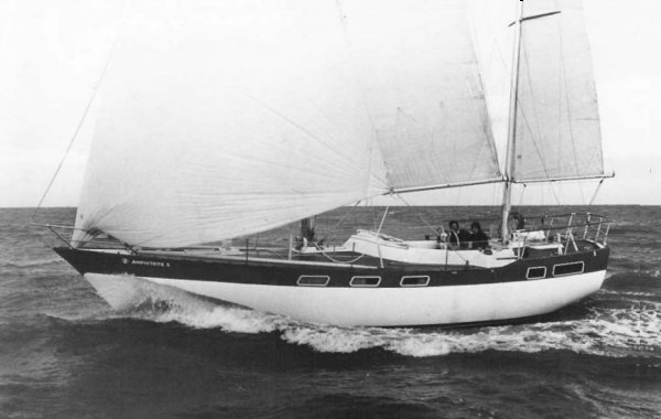 Amphitrite 43 wauquiez sailboat under sail