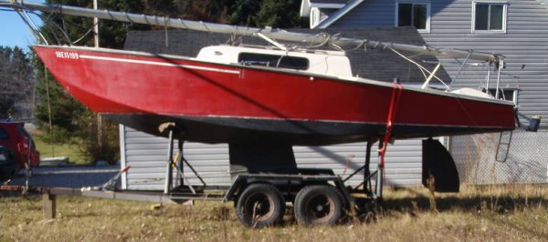 Ancom 23 sailboat under sail
