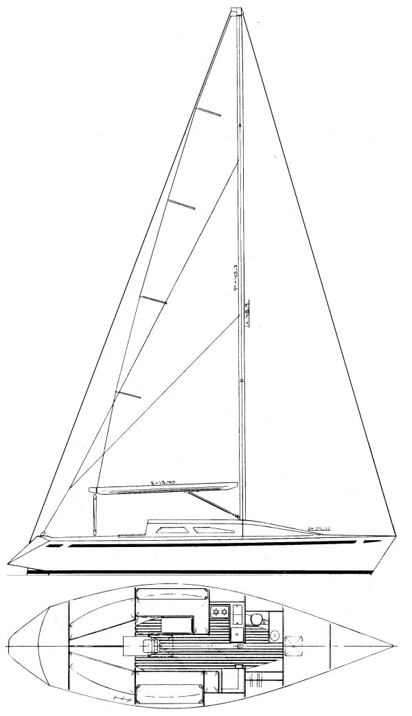 Andercraft 36 sailboat under sail