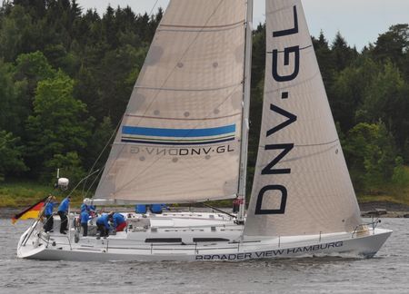 Andrews 56 sailboat under sail