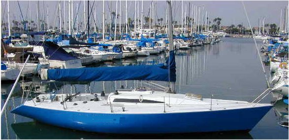 Andrews 39 sailboat under sail