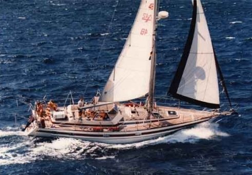 Aphrodite 42 sailboat under sail